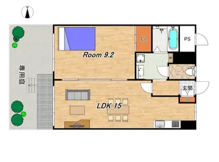 九条住宅C棟(リノベーション)【1階】の間取り