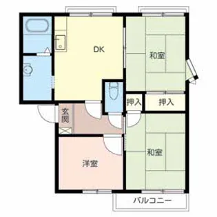 ハイツ南条【2階】の間取り