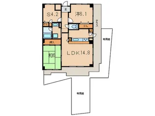 藤和シティホーム夙川さくら道【1階】の間取り