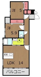 アルテマイスター谷川【4階】の間取り