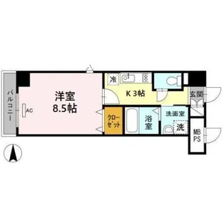 ウイステリア名城【5階】の間取り