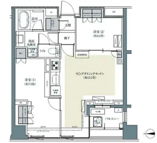 東京都中野区東中野5【マンション】の間取り