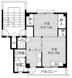 ビレッジハウス田島2号棟【1階】の間取り