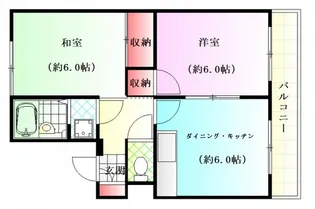 ロイヤルハウス西霞【4階】の間取り