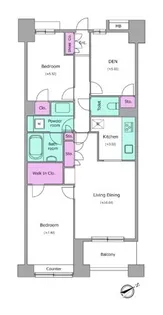 2SLDKの間取り画像