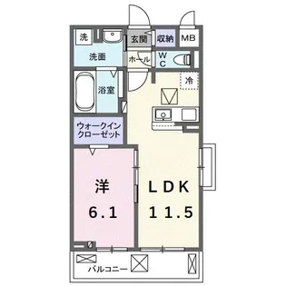 ベル ハイネス【1階】の間取り