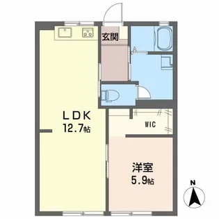 エスポアールMIDA B【1階】の間取り