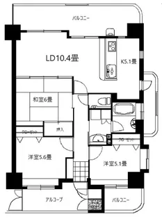 広島県東広島市三永3【マンション】の間取り