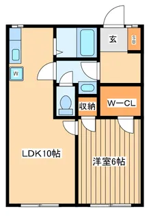 ポルシェ聖蹟桜ヶ丘2【1階】の間取り