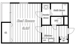 クレフラスト道場南【2階】の間取り
