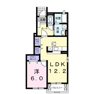 クラール B【1階】の間取り