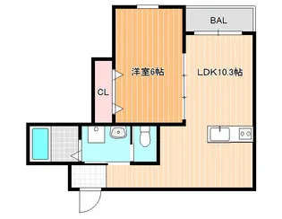 エフスタイル柏原上市【1階】の間取り