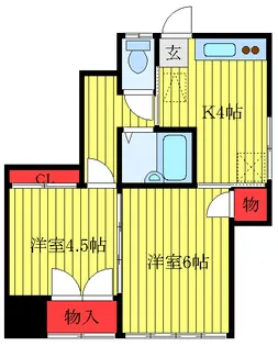 結城ハイツ【1階】の間取り