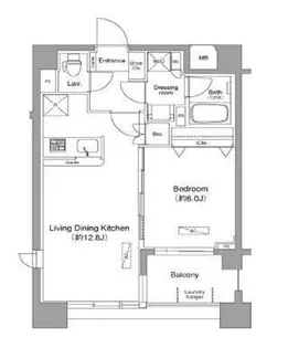 ドゥーエ月島【6階】の間取り