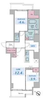 レジディア板橋本町プレイス【14階】の間取り