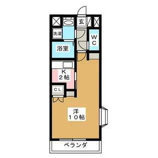 ロンディーヌI長町【3階】の間取り