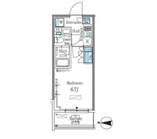 パークキューブ大井町レジデンス【14階】の間取り