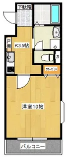 【大町東】カサグランデII【3階】の間取り