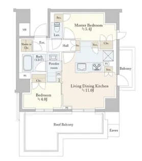 サンウッドテラス東京尾久【5階】の間取り