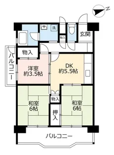 UR弥富【1階】の間取り