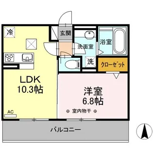 愛知県春日井市細木町1【アパート】の間取り