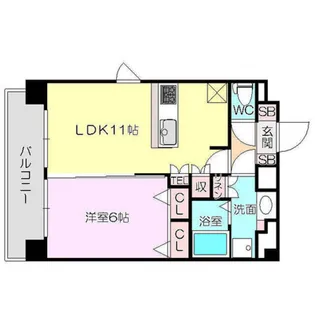 プレサンス新大阪ヴィガ【8階】の間取り