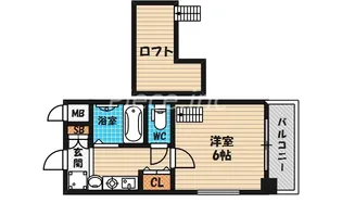 エステムコート梅田茶屋町デュアルスペース【6階】の間取り