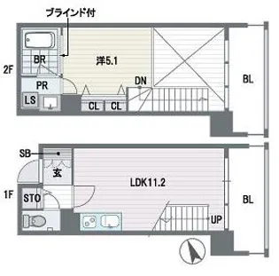プライムスクエア【6階】の間取り