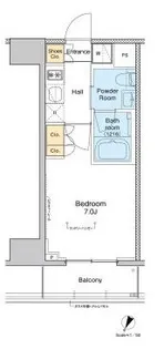 プラウドフラット戸越銀座【9階】の間取り