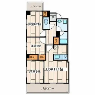 神奈川県横浜市南区別所3【マンション】の間取り