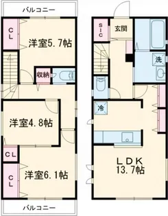 東京都練馬区大泉学園町7【一戸建】の間取り