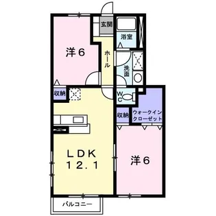 サンライズ川原 C【1階】の間取り