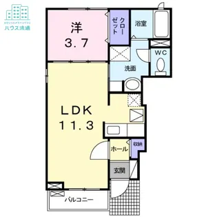 グッドリバー【1階】の間取り