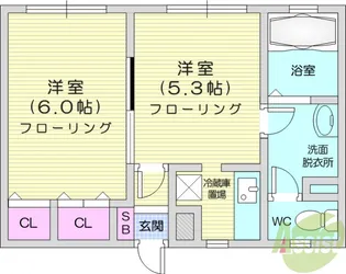 サニーハイツフジクラ【1階】の間取り