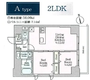 ティモーネグランデ田端ノルド【4階】の間取り