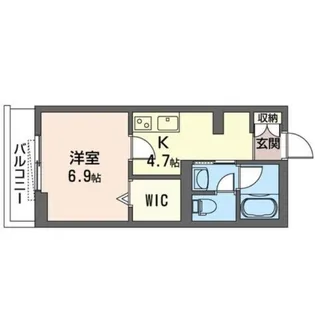 リリー・プランドール早稲田【1階】の間取り