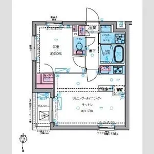 ジェノヴィア四谷三丁目グリーンヴェール【1階】の間取り