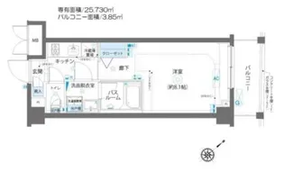 AELL蒲田南【1階】の間取り