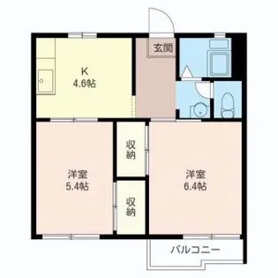 サンコーハイツ【2階】の間取り