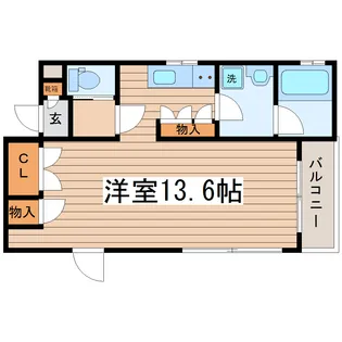 宮城県仙台市青葉区木町通1【マンション】の間取り