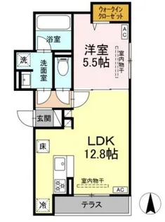 ブリューエン河原口【2階】の間取り