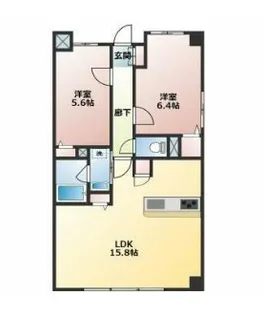 エスペーロ新在家【5階】の間取り