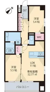 ソレアード茗荷谷【4階】の間取り