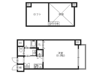 モノトーン難波【10階】の間取り