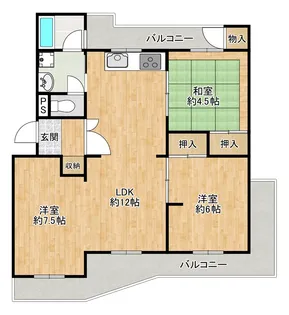 男山E団地【5階】の間取り