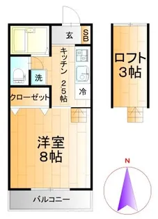 アルデートハイツB【1階】の間取り