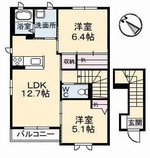 エテルグリーア A棟【2階】の間取り