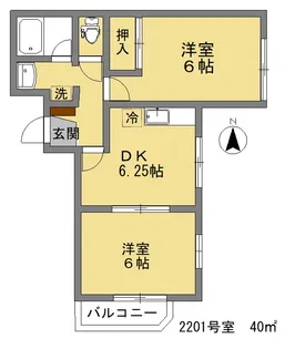 ツインクレスト【2階】の間取り