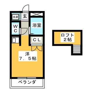 フローレス雨屋【3階】の間取り