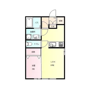 アメニティー B【2階】の間取り